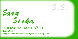 sara siska business card